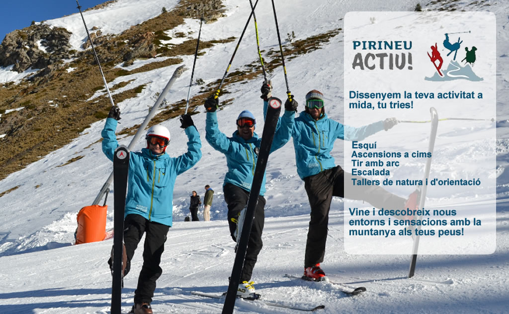 Actividades a medida, esqui, ascensiones, tiro con arco, escalada, talleres de natura y orientación